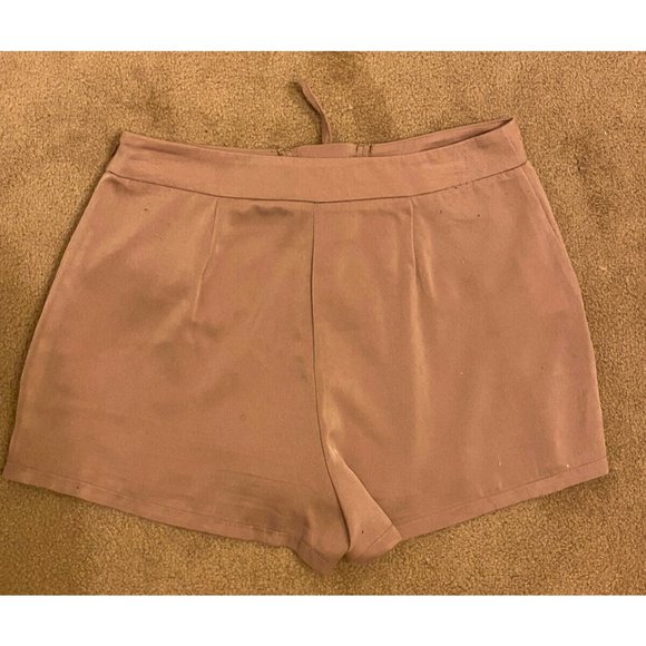 Forever 21 M Pink Blush Creme Tie Up Lace Preppy Dainty Shorts With Pockets - Picture 8 of 9